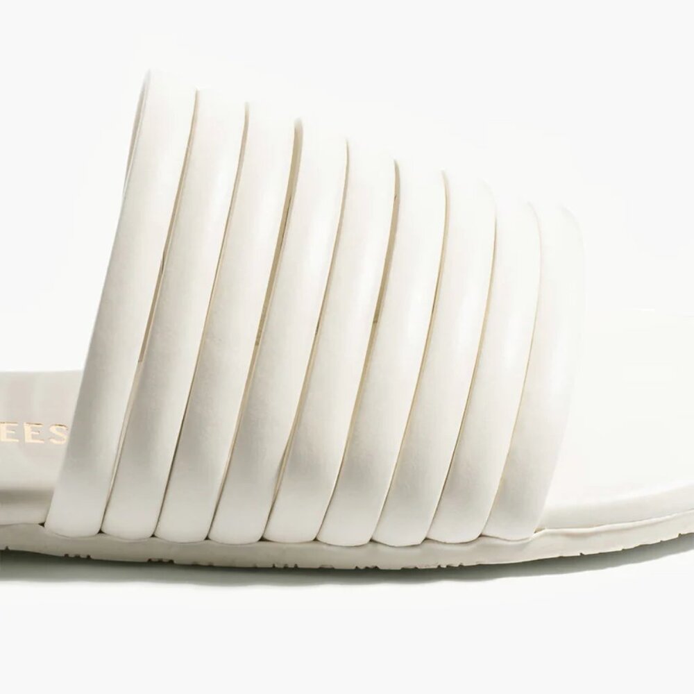 TKEES Caro Slide Sandals in White Brand New w/o Tags Size 5 NWOT - Picture 8 of 11